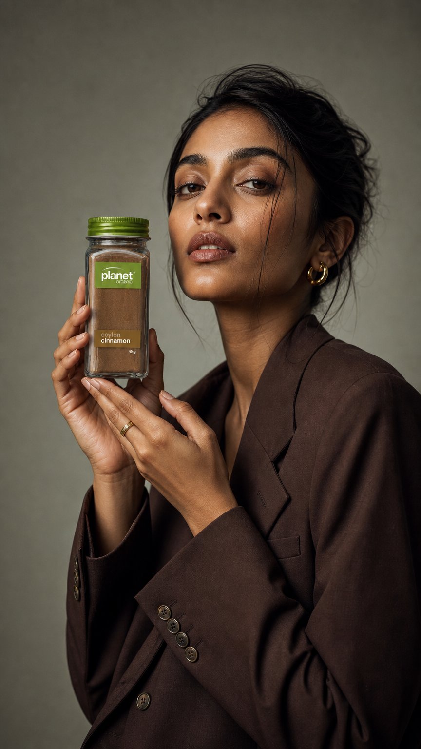 AI product shot of Ceylon Cinnamon Powder 45g - Certified Organic