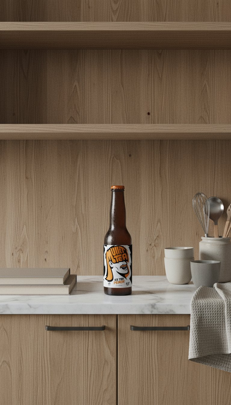 AI product shot of Mullet Tea Peach Zero