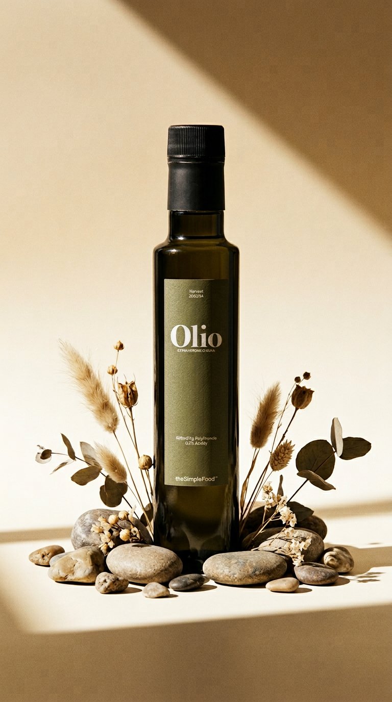 AI product shot of Olio Extra Vergine di Oliva