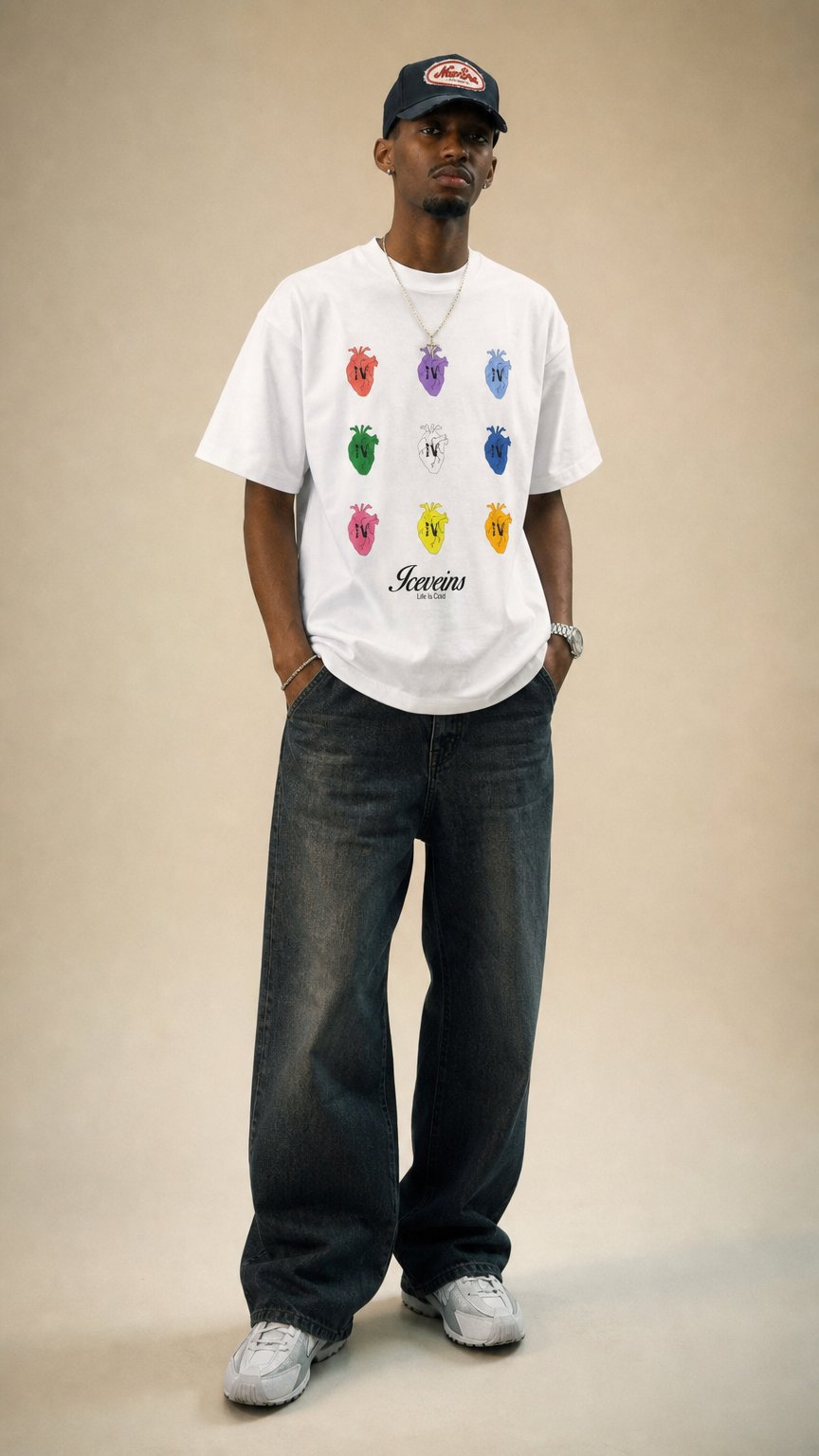 AI product shot of 3X3 Logo Tee