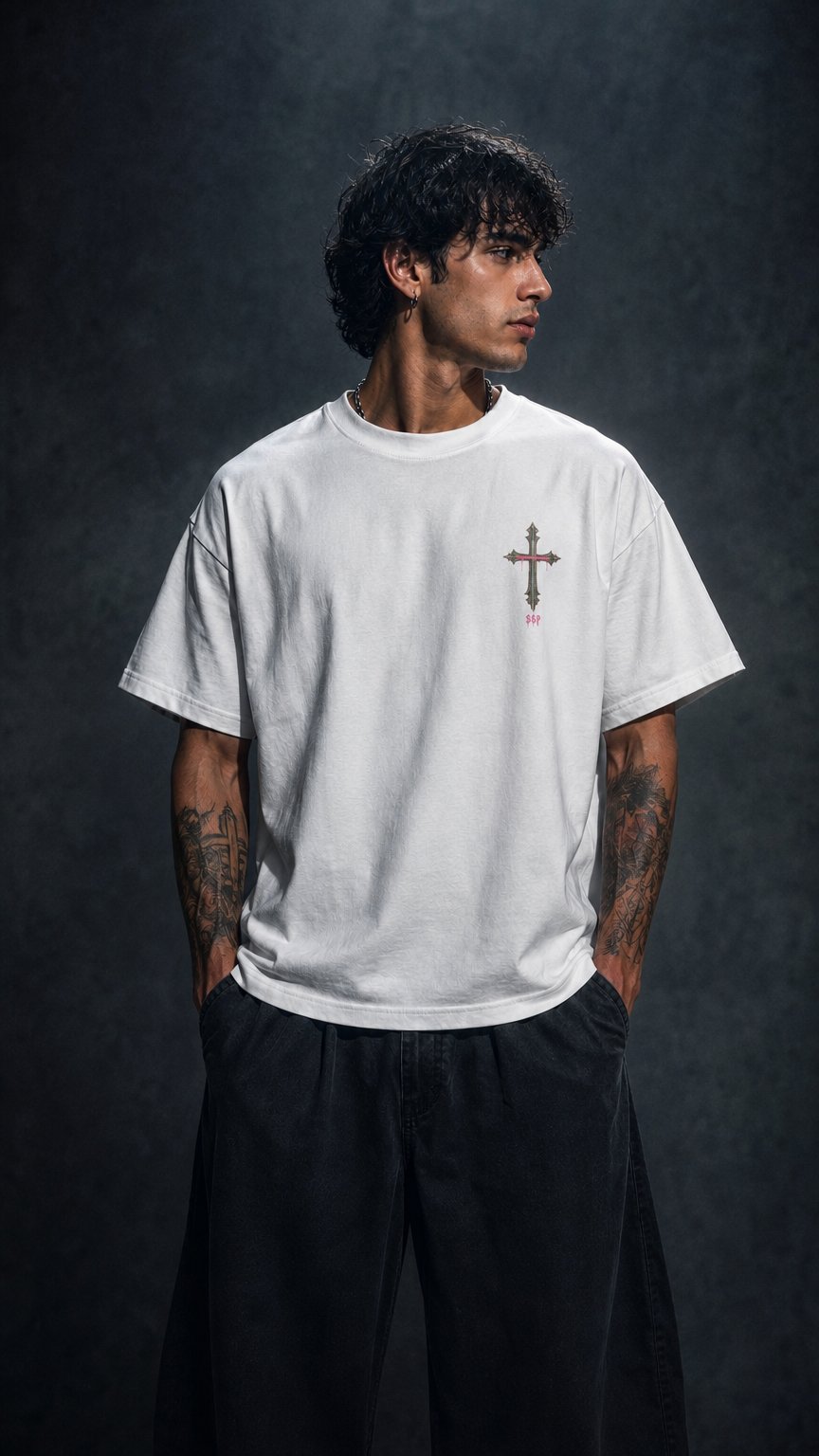 AI product shot of Blessed Relaxed T-Shirt