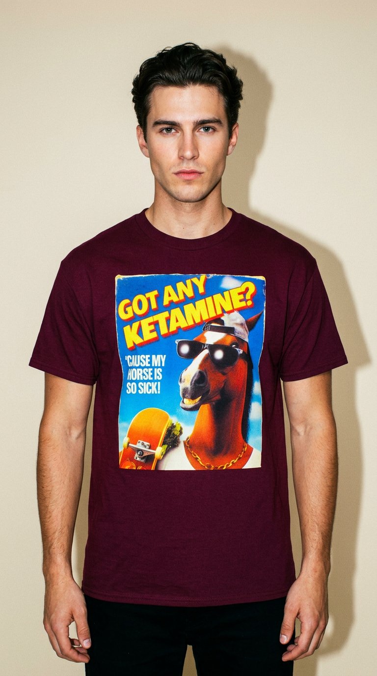 AI product shot of My Horse Is So Sick T-shirt