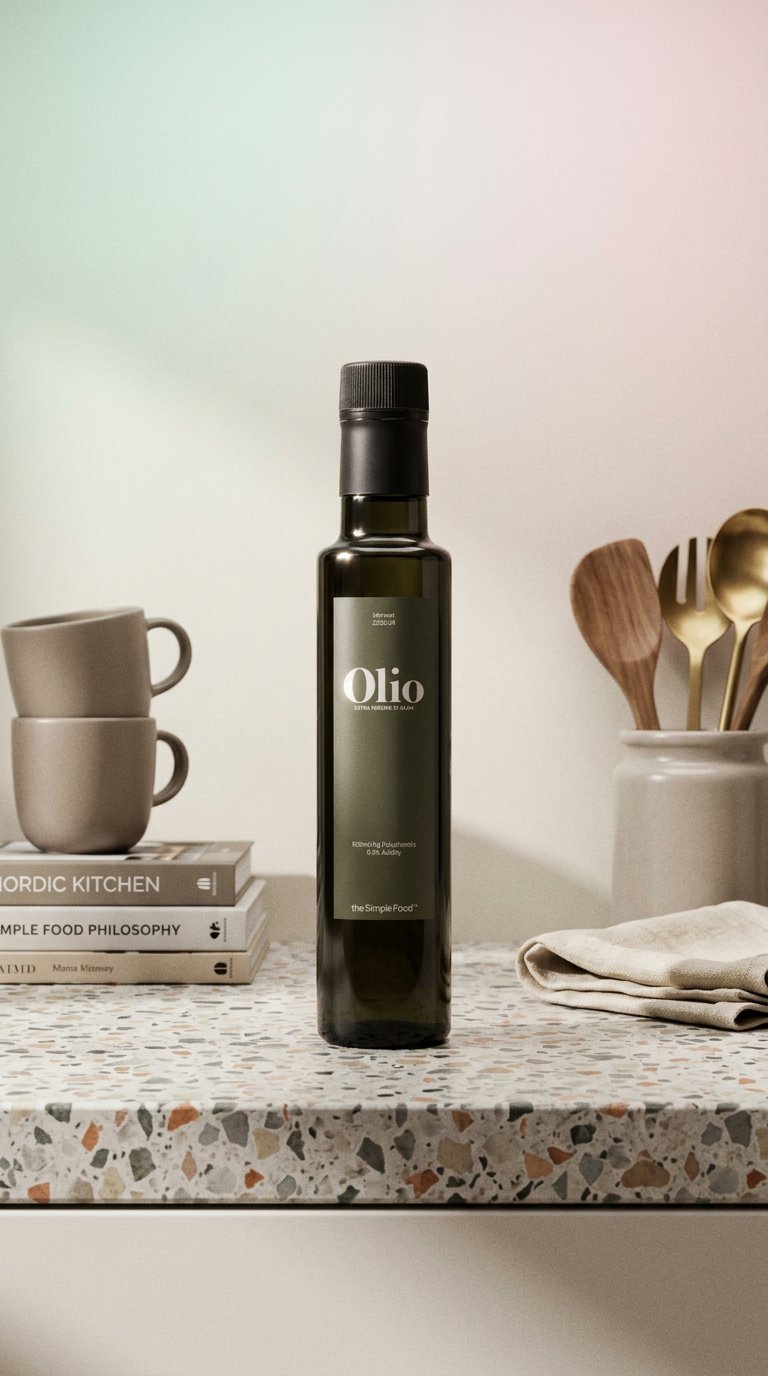AI product shot of Olio Extra Vergine di Oliva