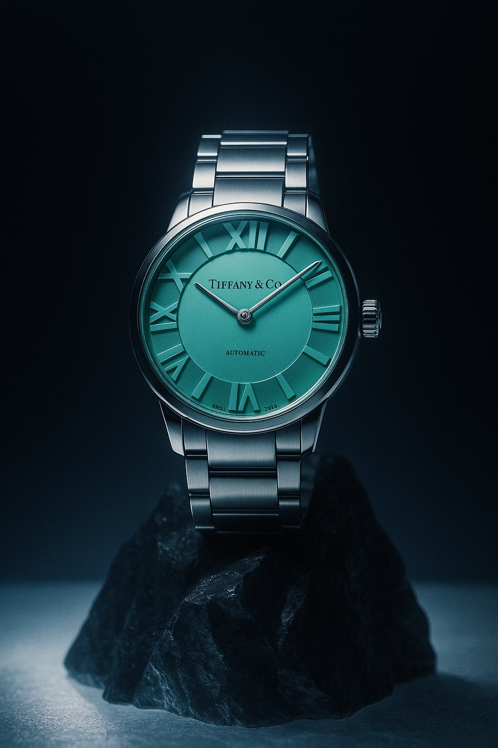 AI product shot of Atlas® 38mm Automatic Watch in Stainless Steel