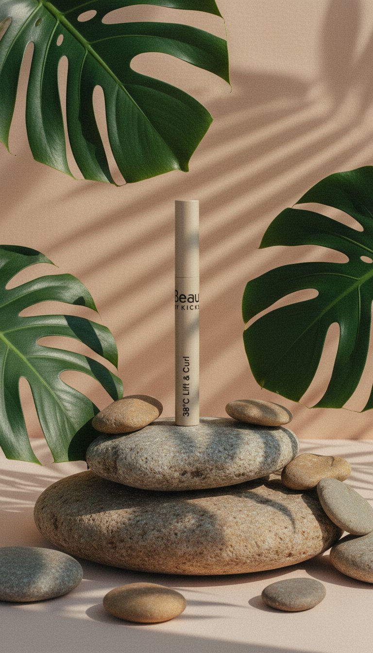 AI product shot of BeautyAct 38°C Lift & Curl Mascara