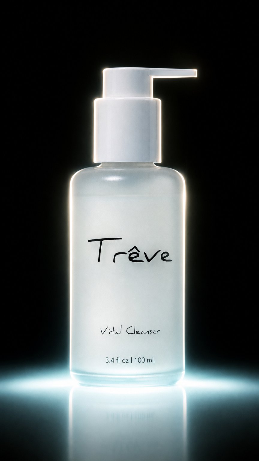 AI product shot of Trêve Vital Cleanser