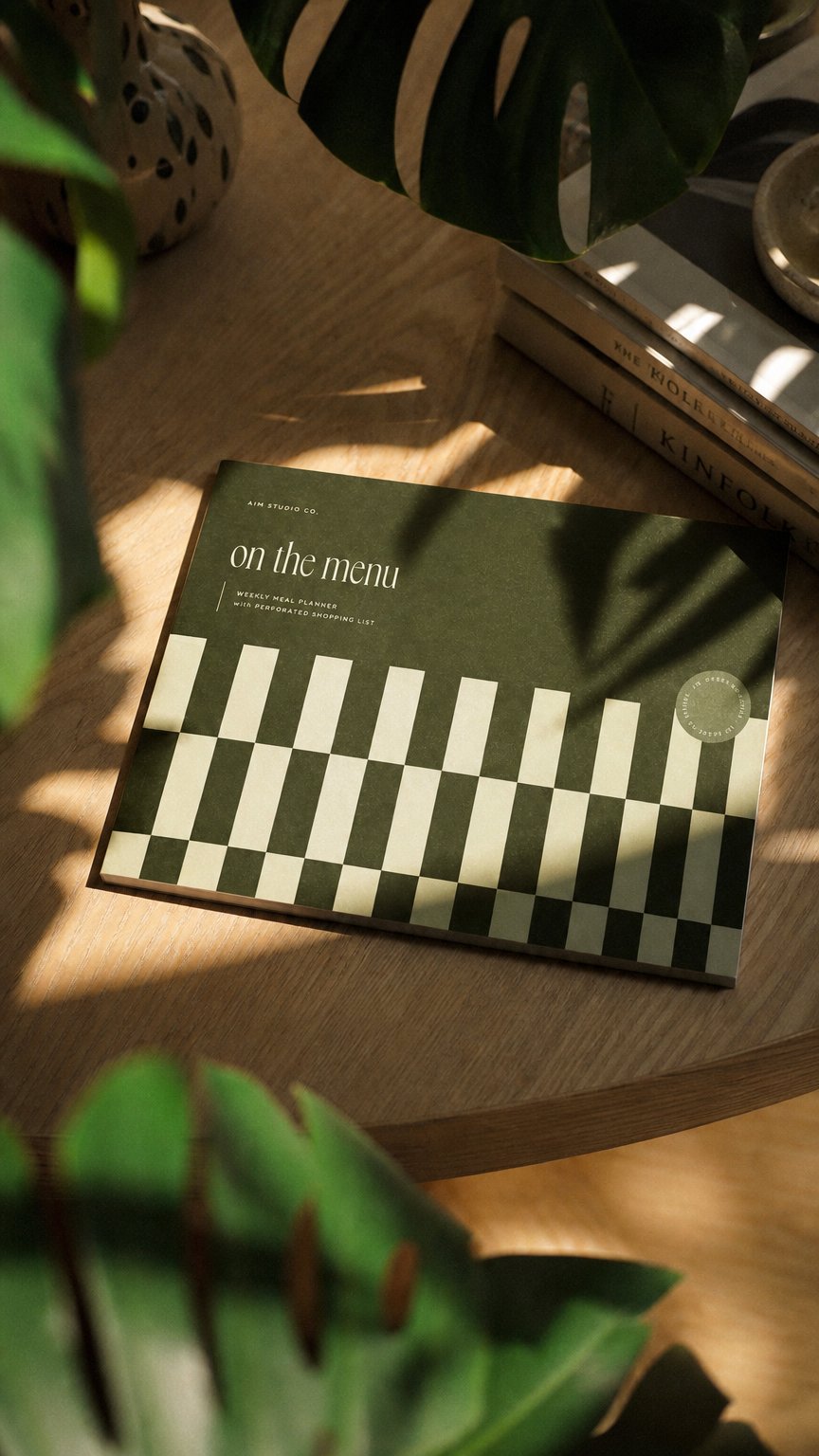 AI product shot of Weekly Meal Planner & Grocery List Notepad: Perforated A4 Tear-Off Planner Pad