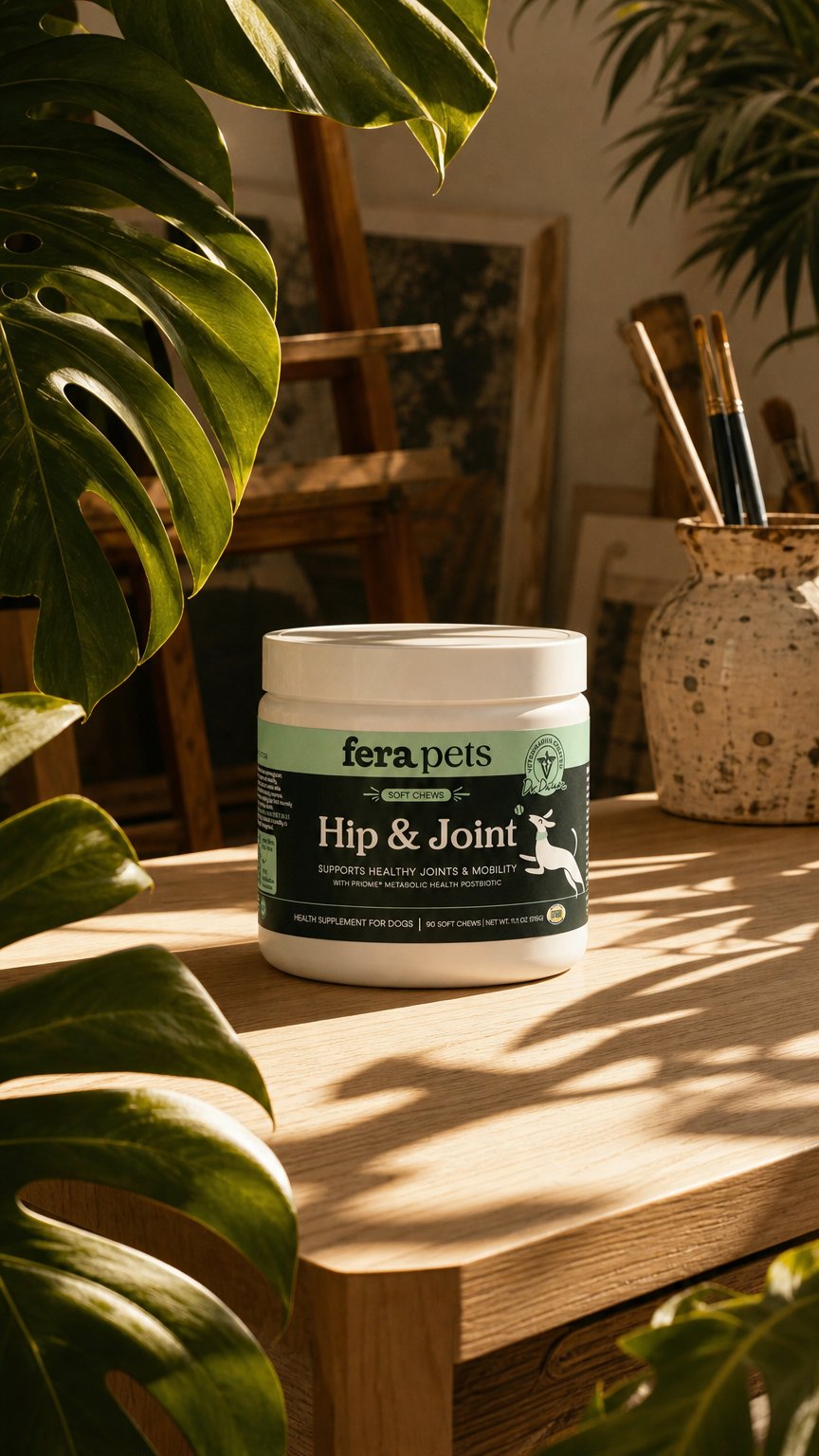 AI product shot of Hip + Joint Support for Dogs