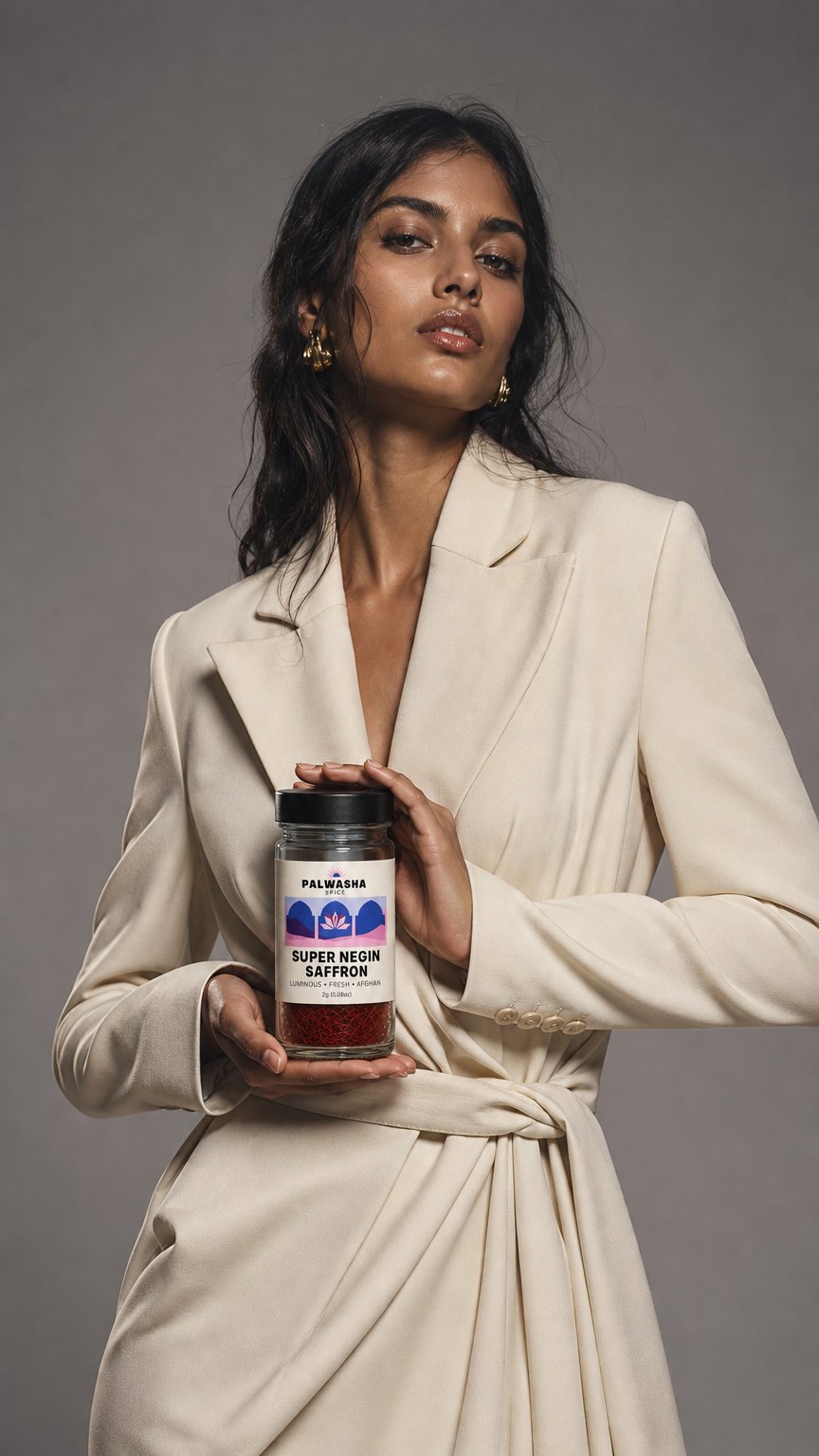 AI product shot of Pure Saffron Threads 2 Grams