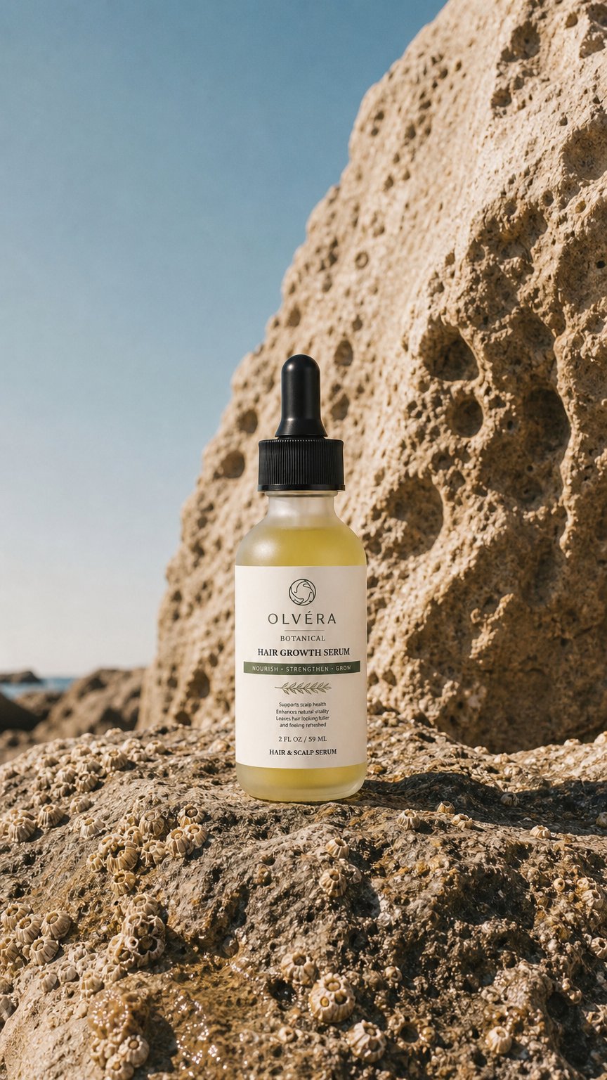 AI product shot of Olvera Hair Growth Serum
