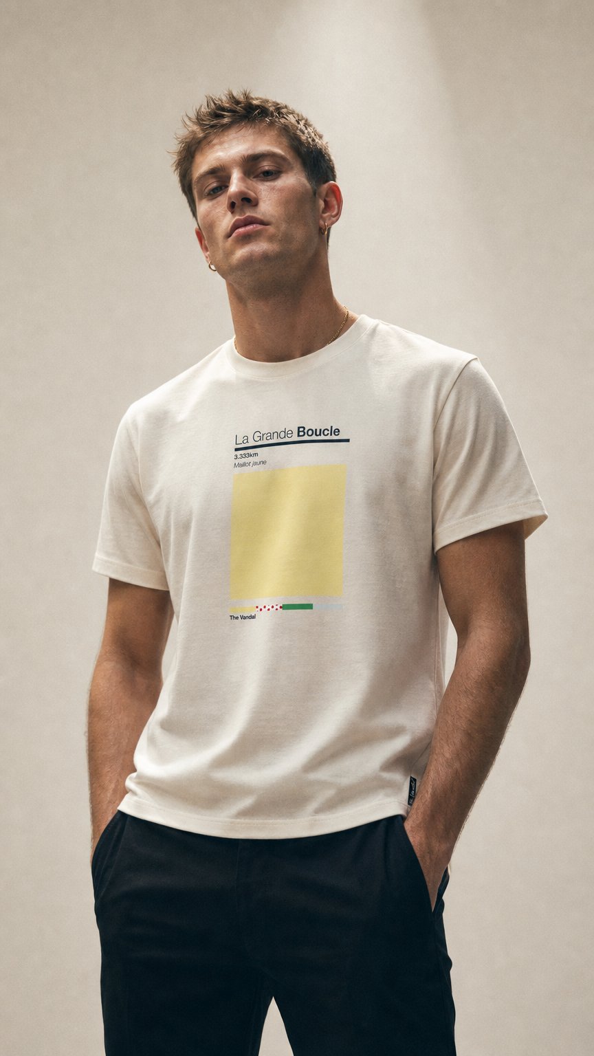 AI product shot of Tour Pantone T-shirt