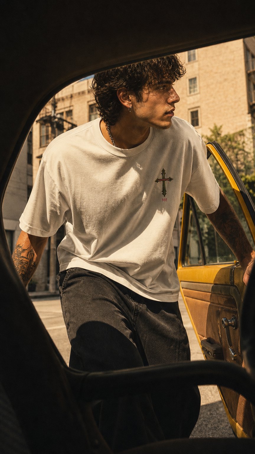 AI product shot of Blessed Relaxed T-Shirt