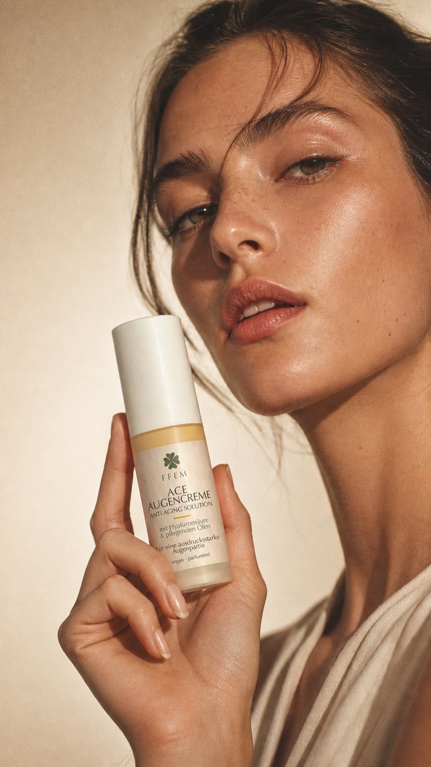 AI product shot of ACE Augencreme mit Retinal · Anti-Aging Solution · 30ml