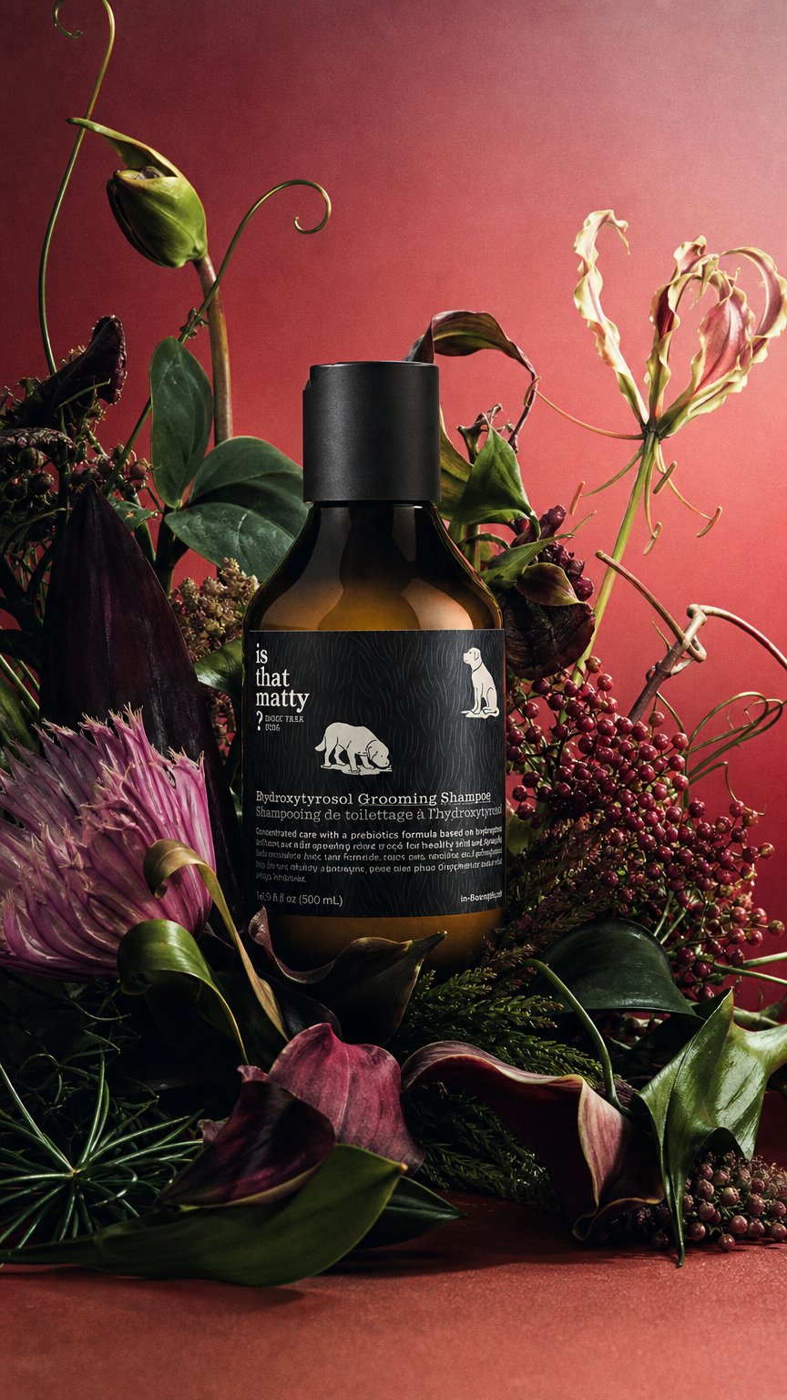 AI product shot of Hydroxytyrosol Grooming Shampoo