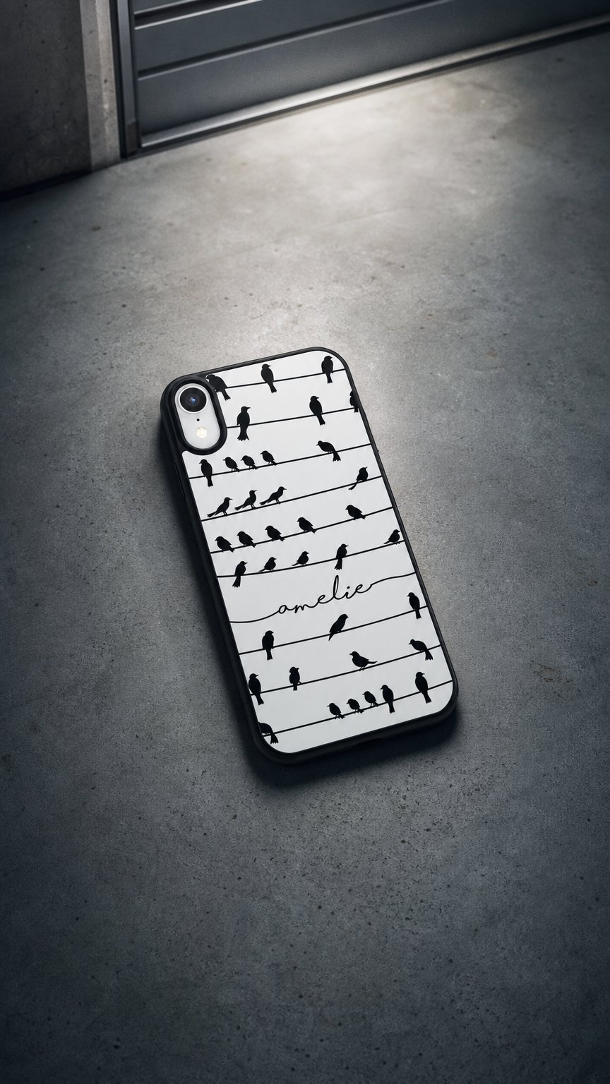 AI product shot of Birds Silhouette iPhone Case Personalised