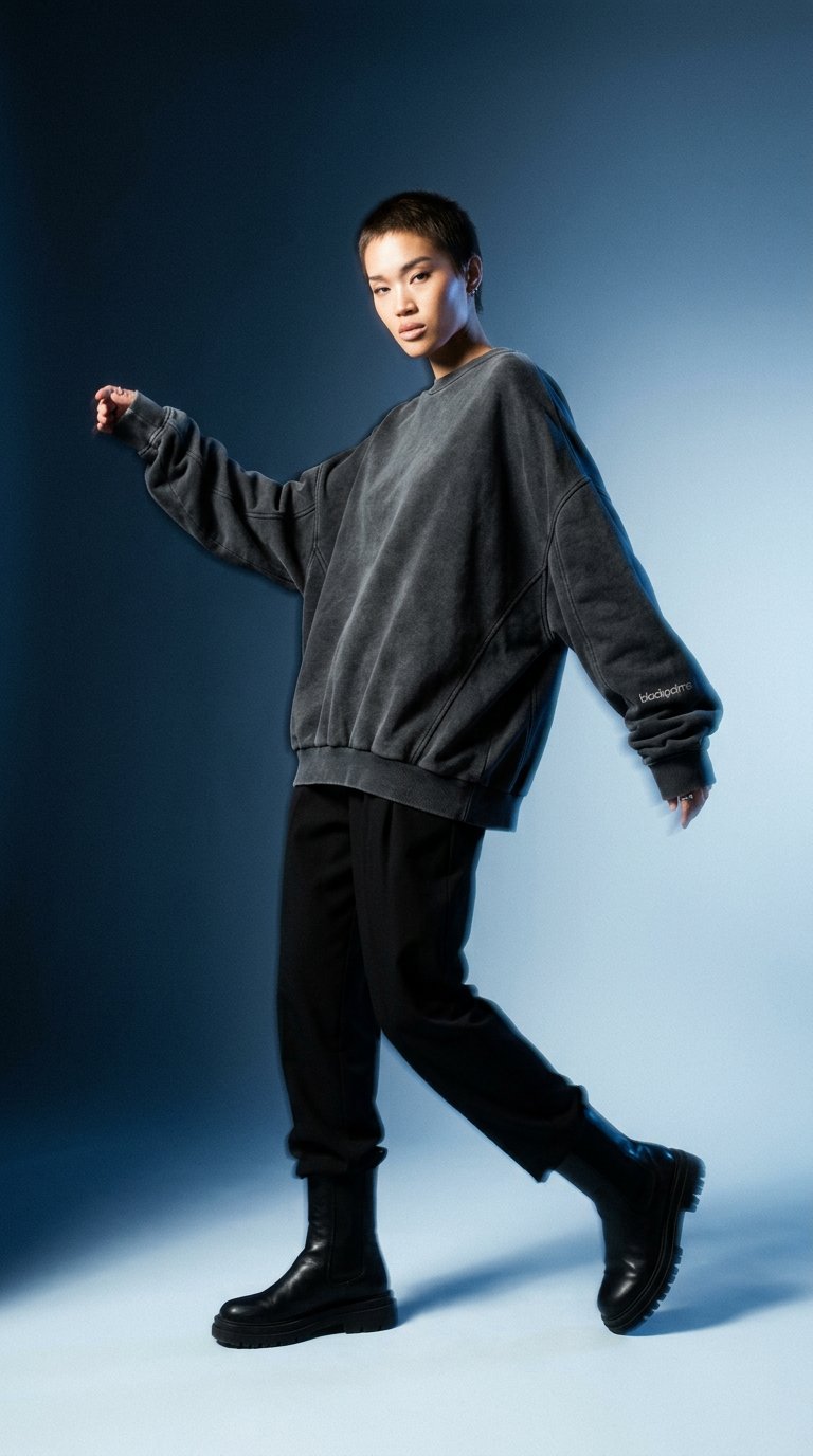 AI product shot of HONEY 1.0 Sweater Faded Black