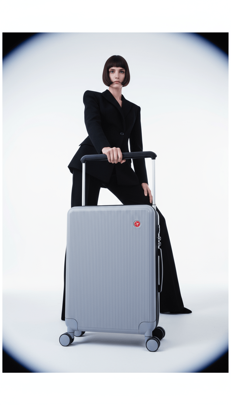 AI product shot of Valise cabine rigide IKONIC à double compartiments - Taille S - Aérial
