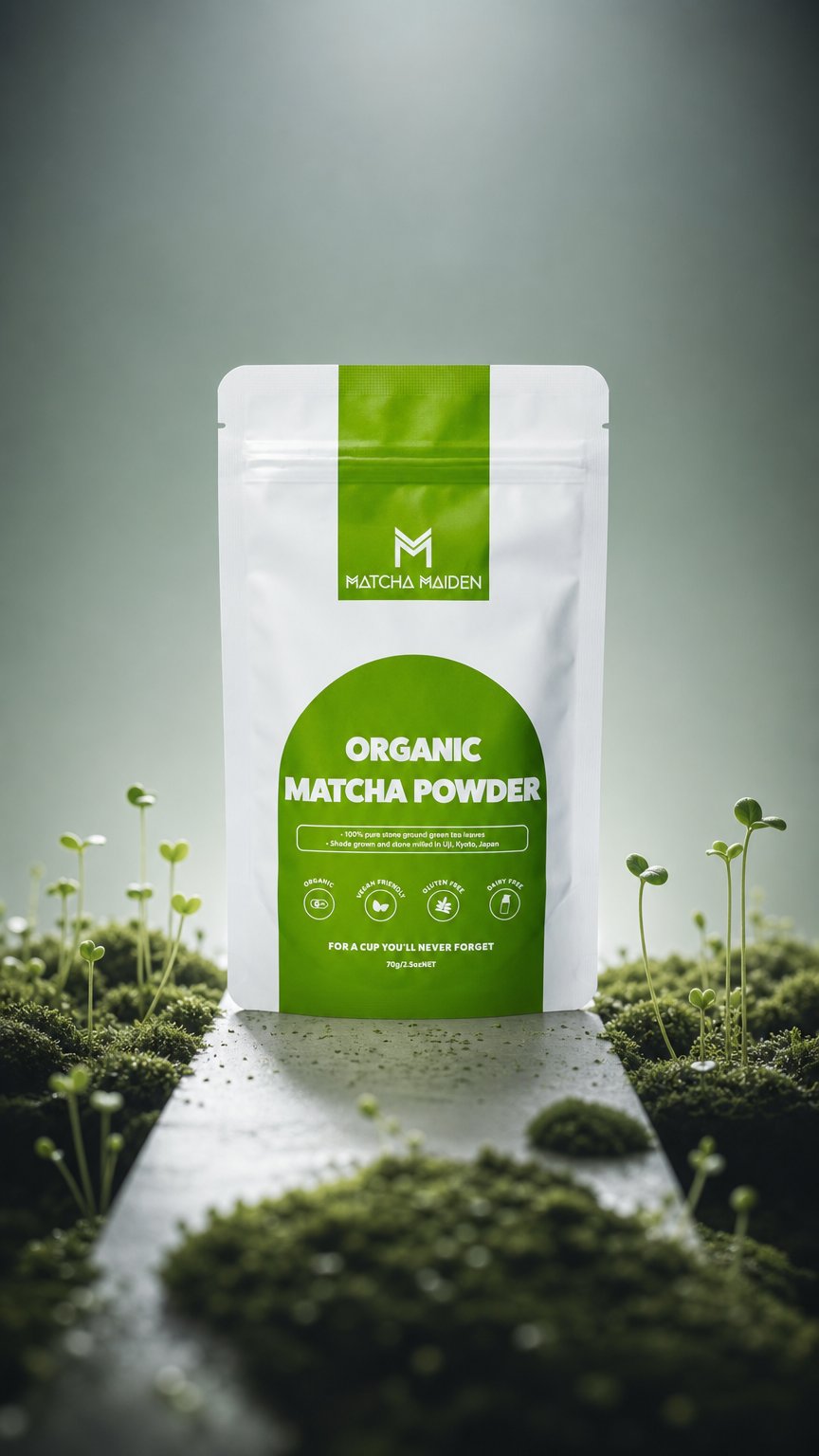 AI product shot of Organic Matcha