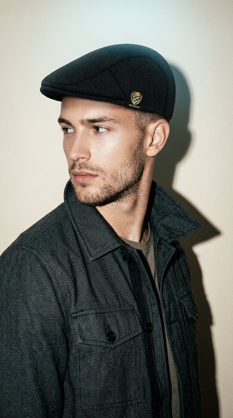 AI product shot of AFL Richmond Tigers 'Donegal' Cap