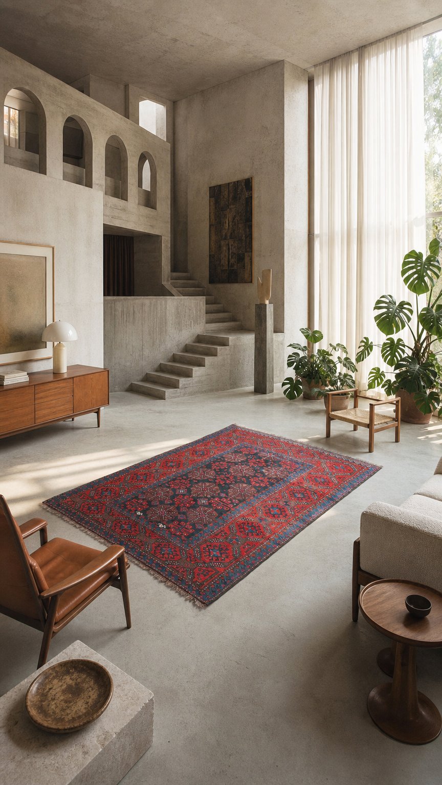 AI product shot of Tribal Rug 200×130 トライバルラグ 26051109