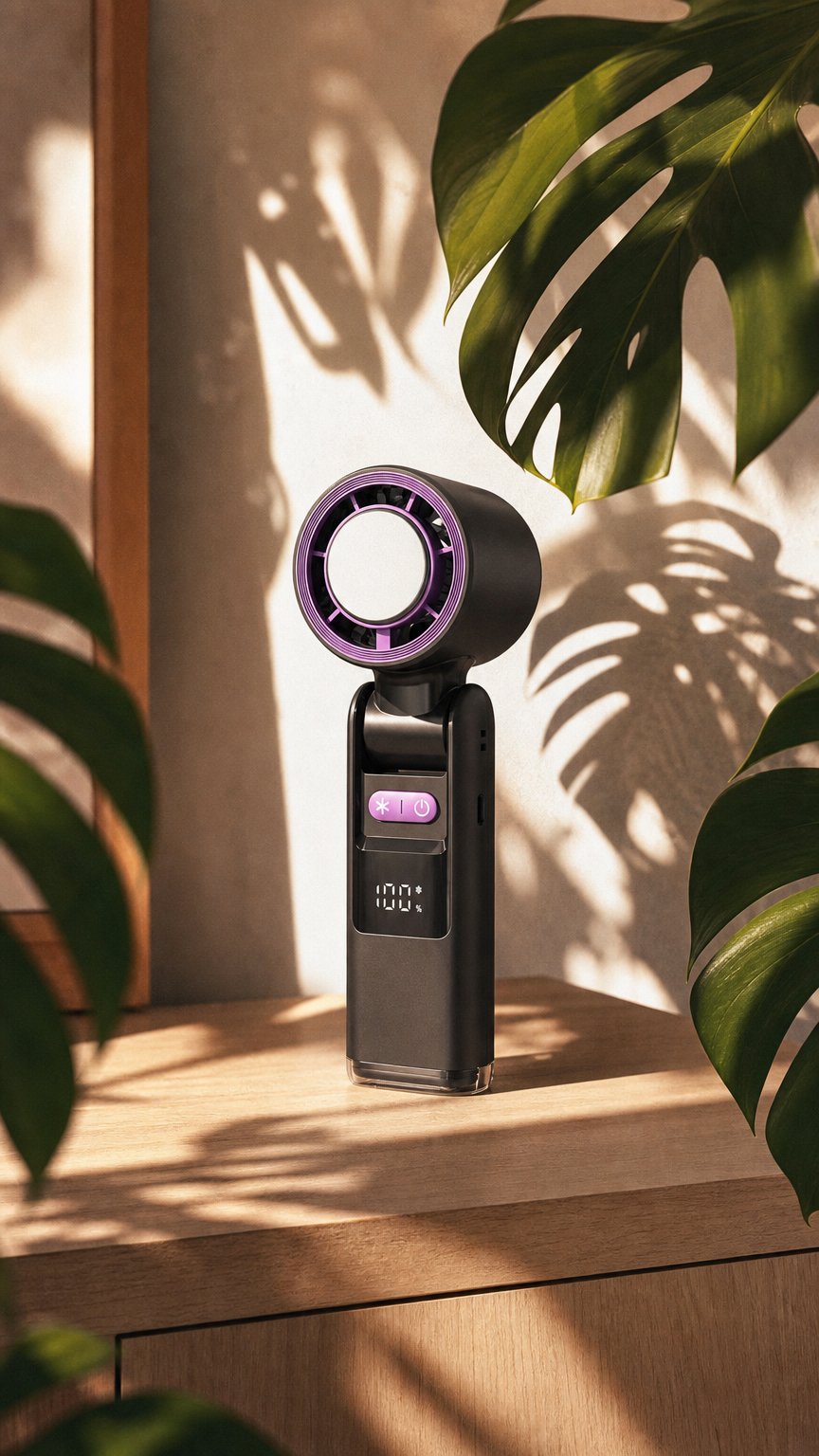 AI product shot of Portable Handheld Turbo Fan