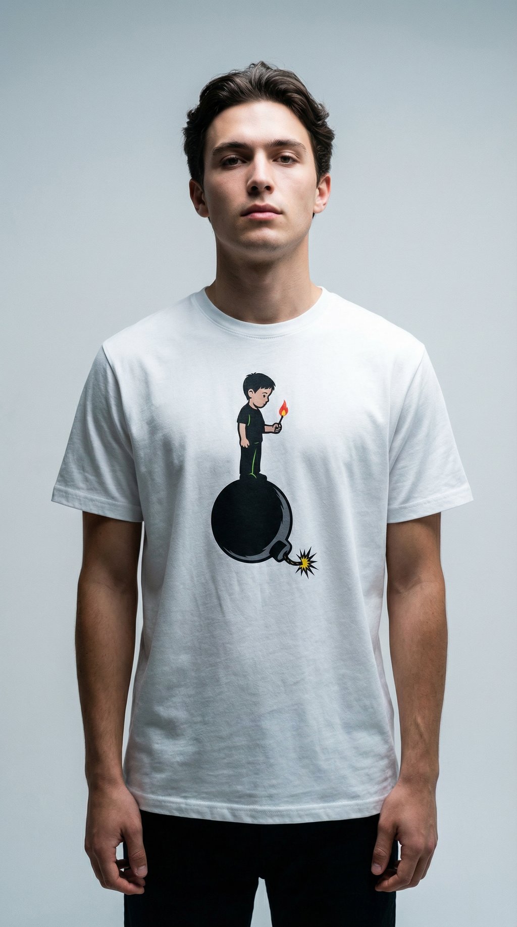 AI product shot of “Le Petit Prince 2” Unisex Heavy Crewneck T-Shirt