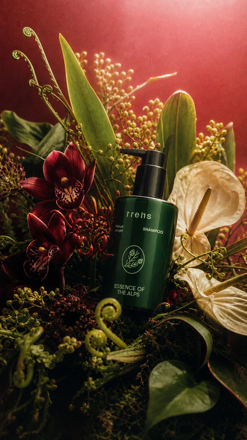 AI product shot of Pinus Mugo Shampoo