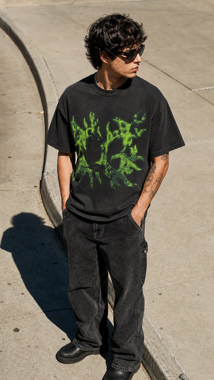 AI product shot of D'ORO® GREEN GOBLIN TEE
