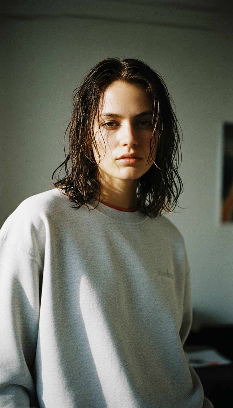 AI product shot of Lounge Crewneck - LIGHT GREY