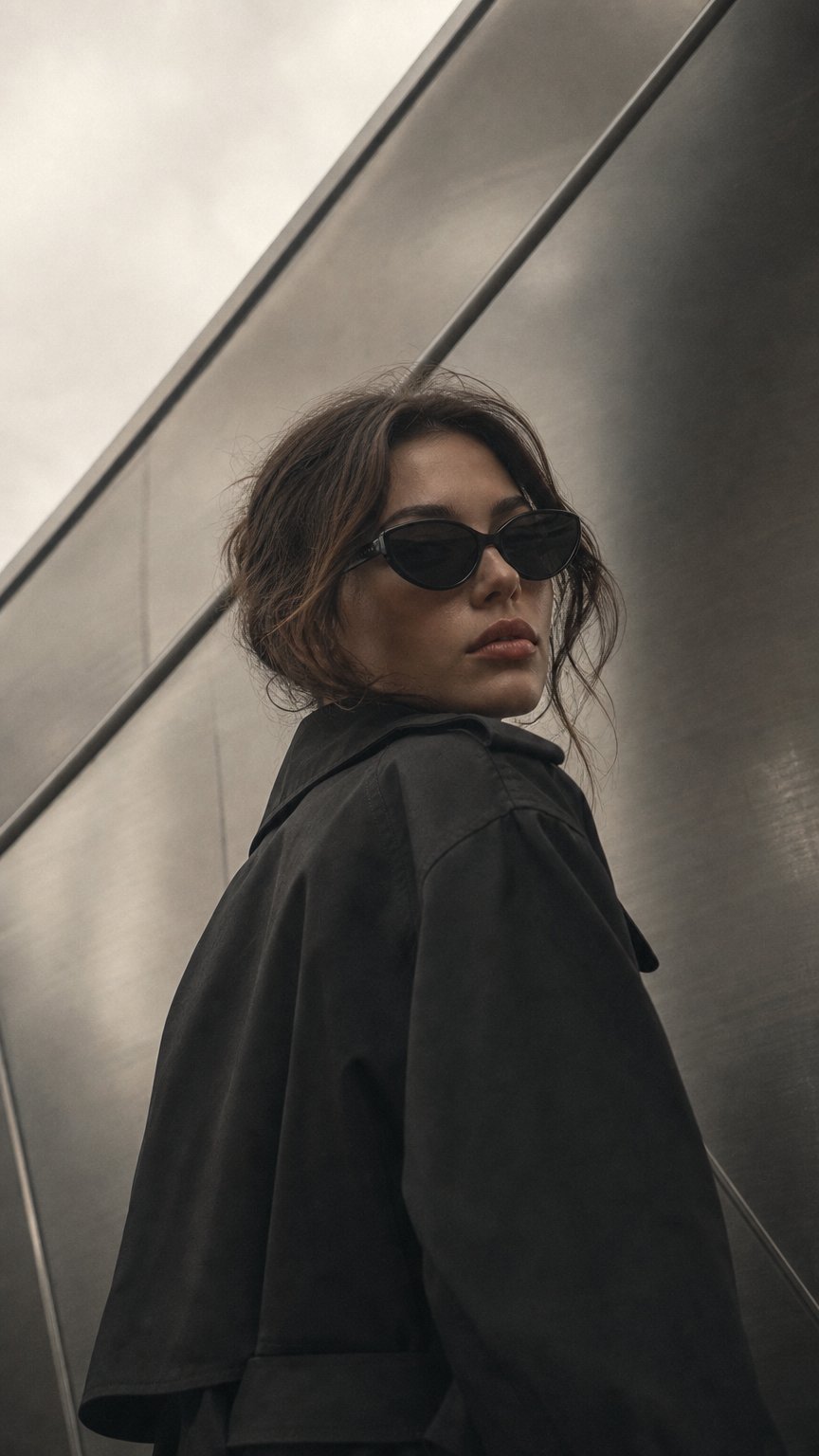 AI product shot of VANTA EXTRA · Feline — Cat-Eye Sonnenbrille