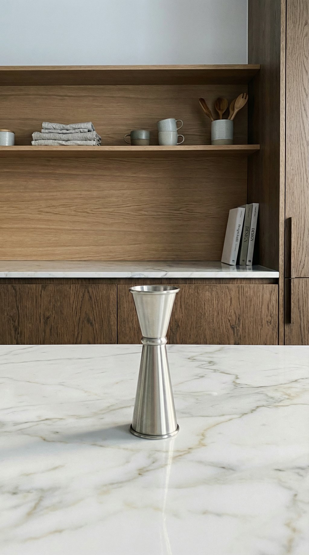 AI product shot of Japanese Jigger - Stainless