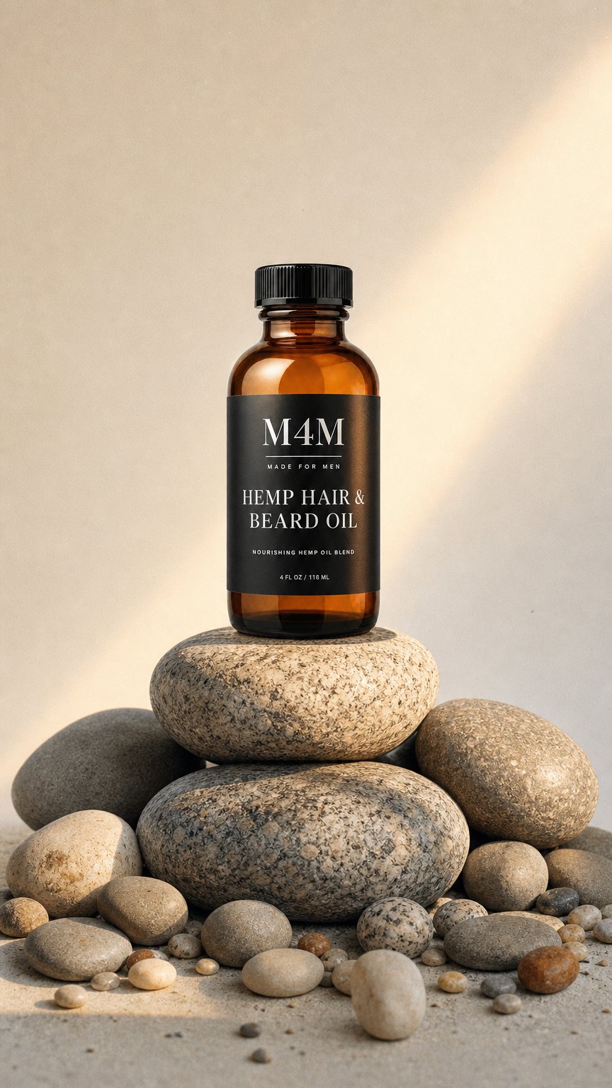 AI product shot of Hemp Hair & Beard Oil
