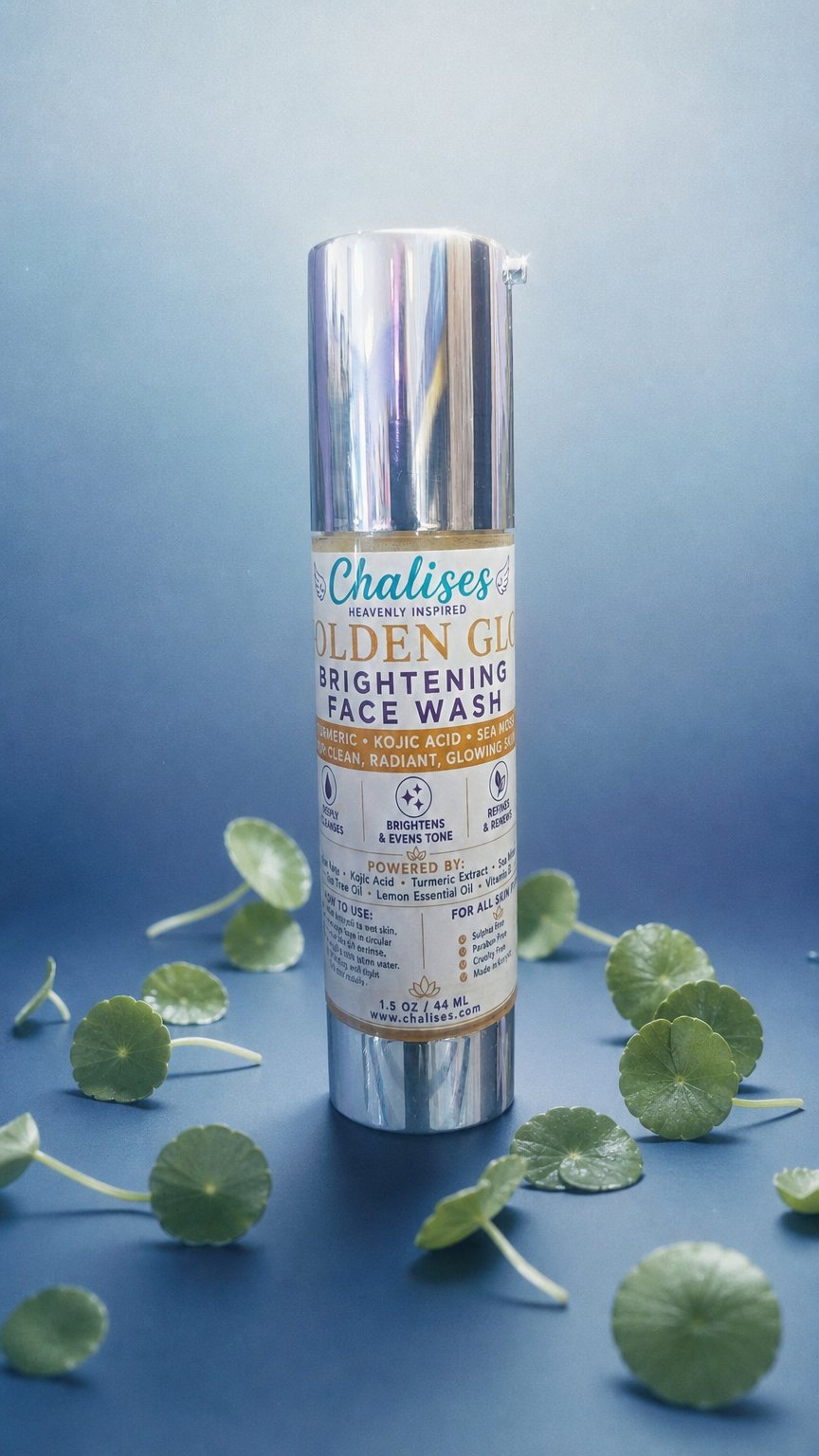 AI product shot of Golden Glo Brightening Face Wash