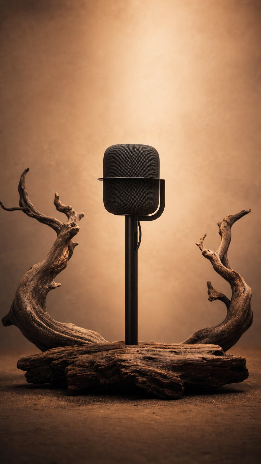 AI product shot of Gen 1 and Gen 2 HomePod Stand