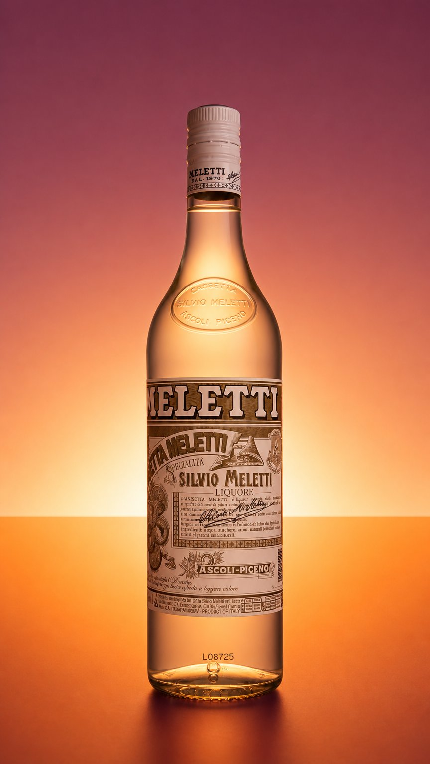 AI product shot of Anisetta Meletti 70 cl