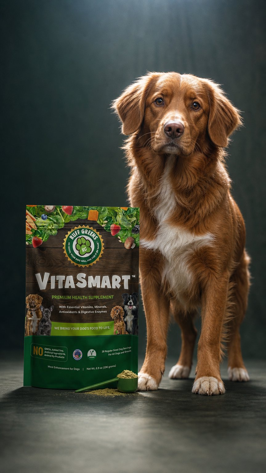 AI product shot of Ruff Greens, VitaSmart