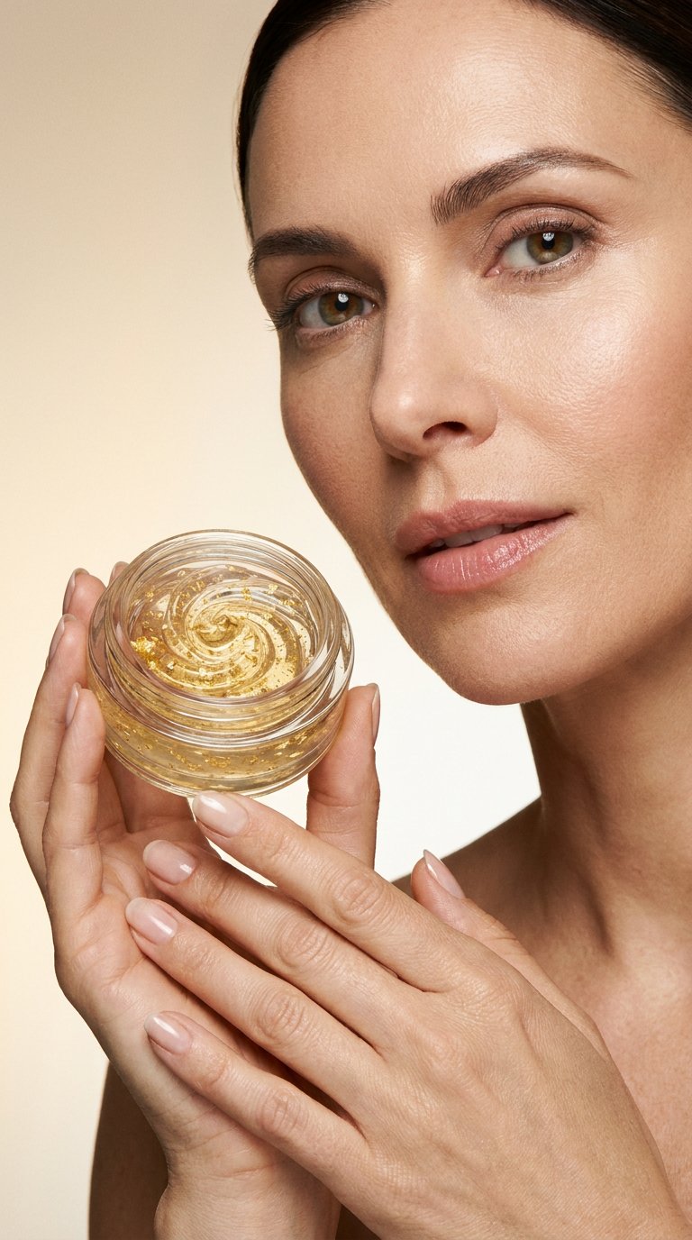 AI product shot of FOÜ Gold Gel