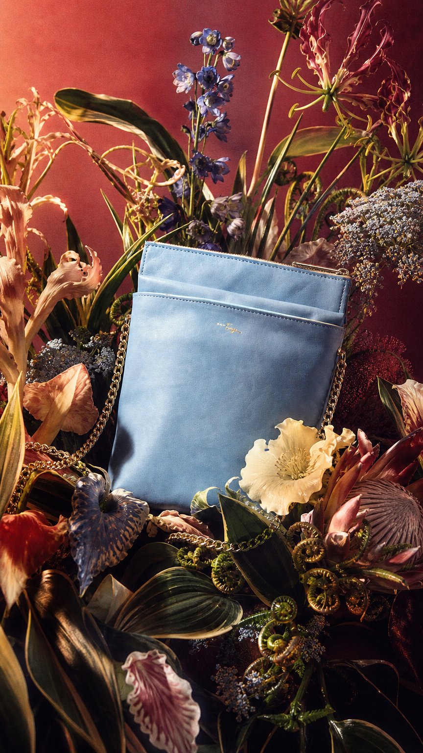 AI product shot of Leren crossbody tas - Model Christy