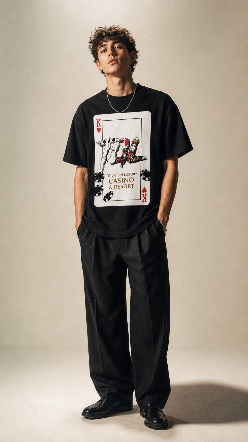 AI product shot of Casino & Resort Tee