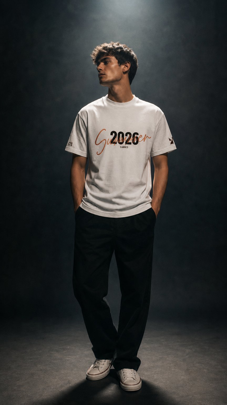 AI product shot of T-shirt Blanc Original — Édition Été 2026