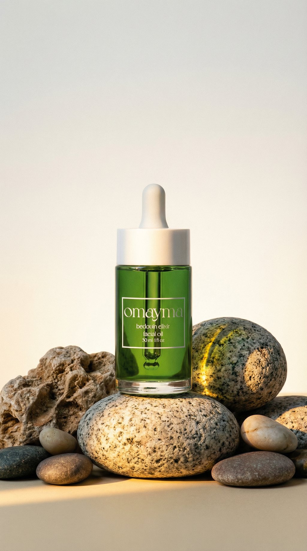 AI product shot of The Bedouin Elixir Facial Oil