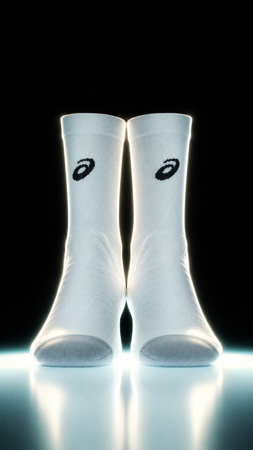 AI product shot of Asics Lightweight Court+ Tennis Crew Padel Socks 2026