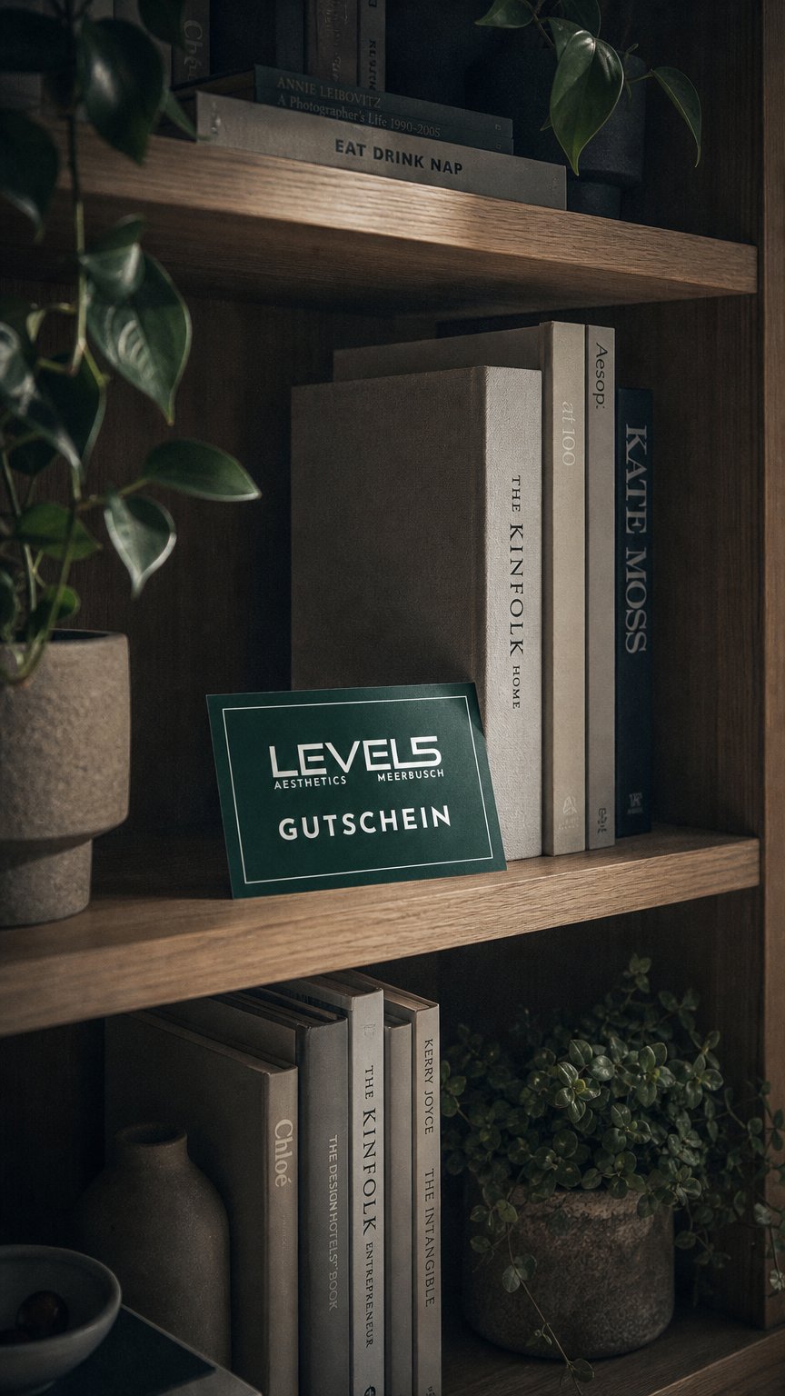 AI product shot of LEVEL5 AESTHETICS Gutschein
