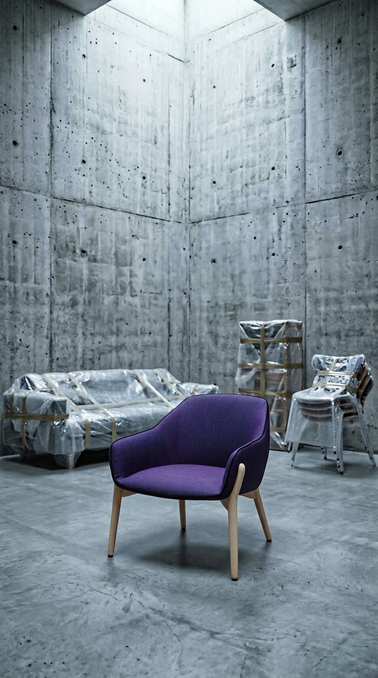 AI product shot of Sancal Nido Lounge Chair In Purple
