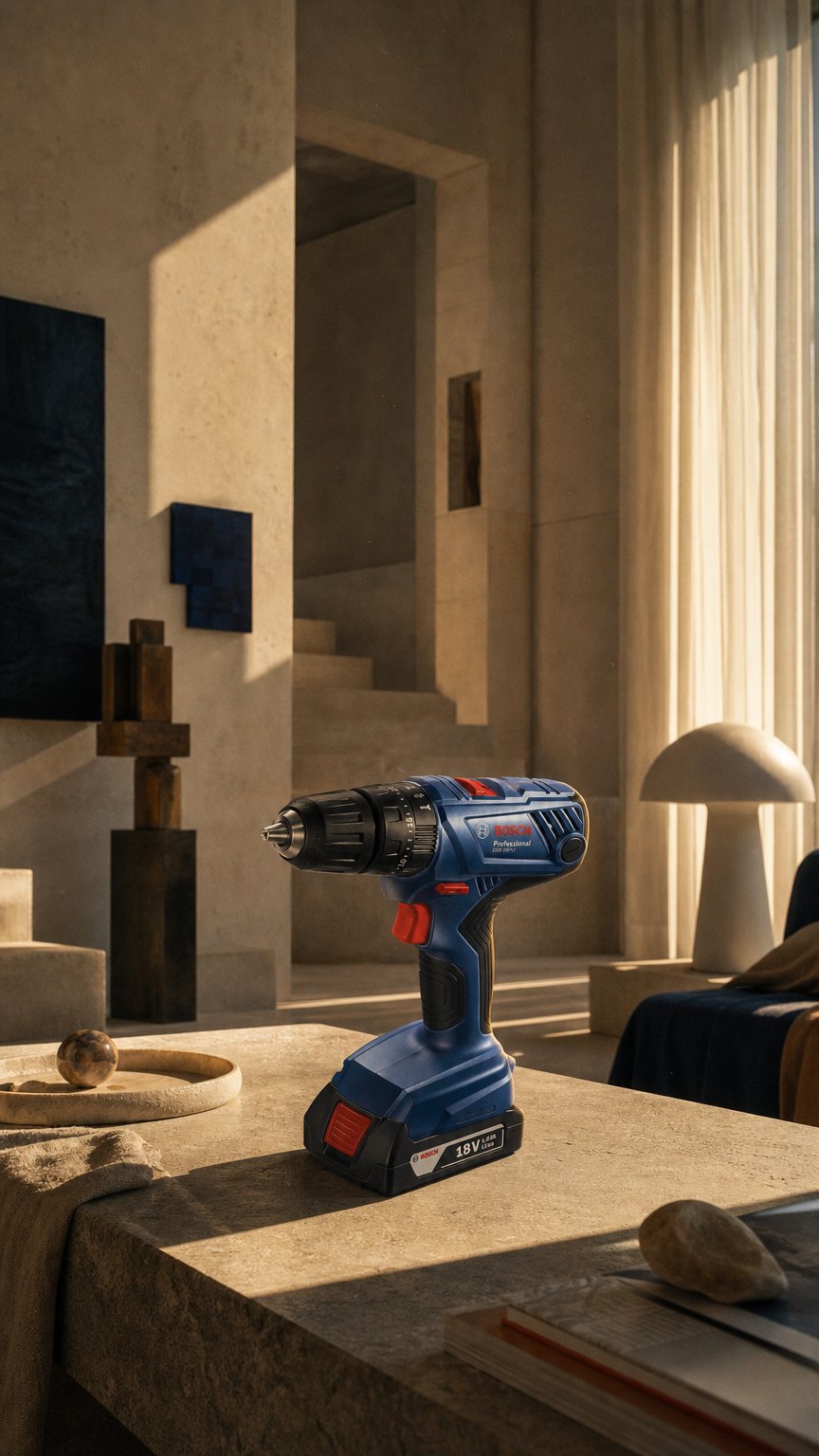 AI product shot of Bosch GSB 180- LI Professional Cordless Combi Drill