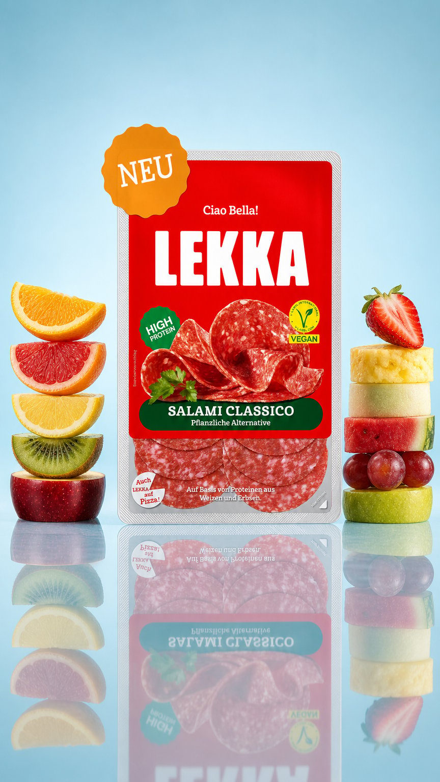 AI product shot of LEKKA Pflanzliche Alternativen