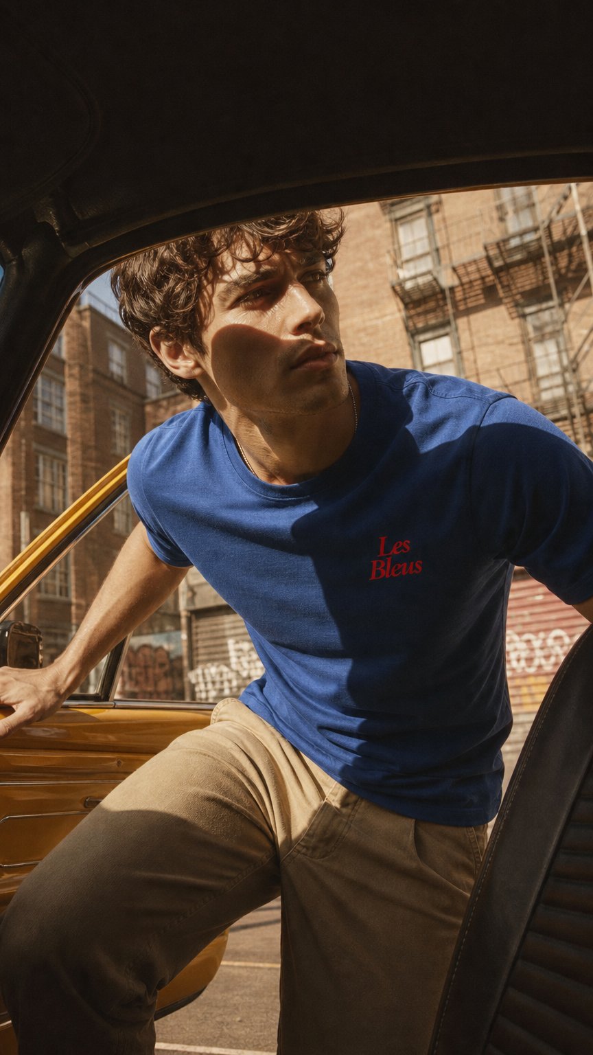 AI product shot of Les Bleus Tee – France Edition | For God and Country Collection