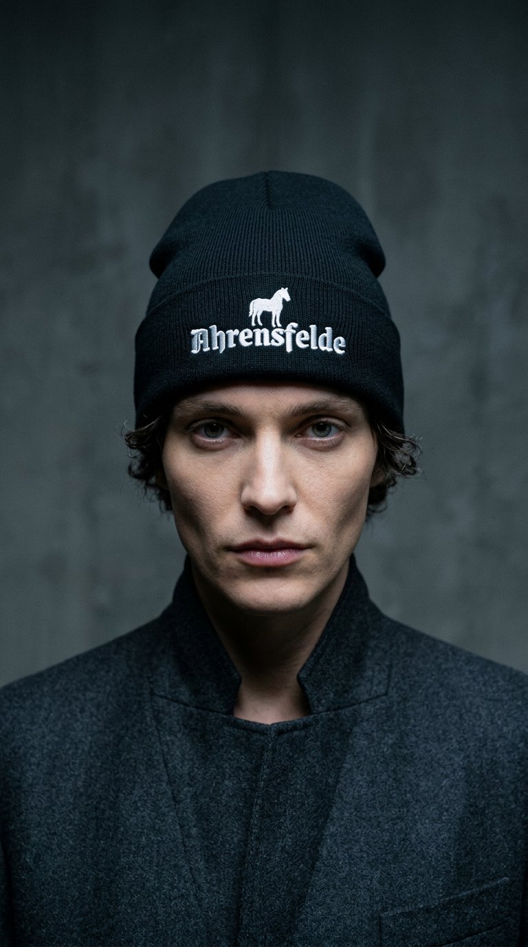 AI product shot of AHRENSFELDE-MÜTZE