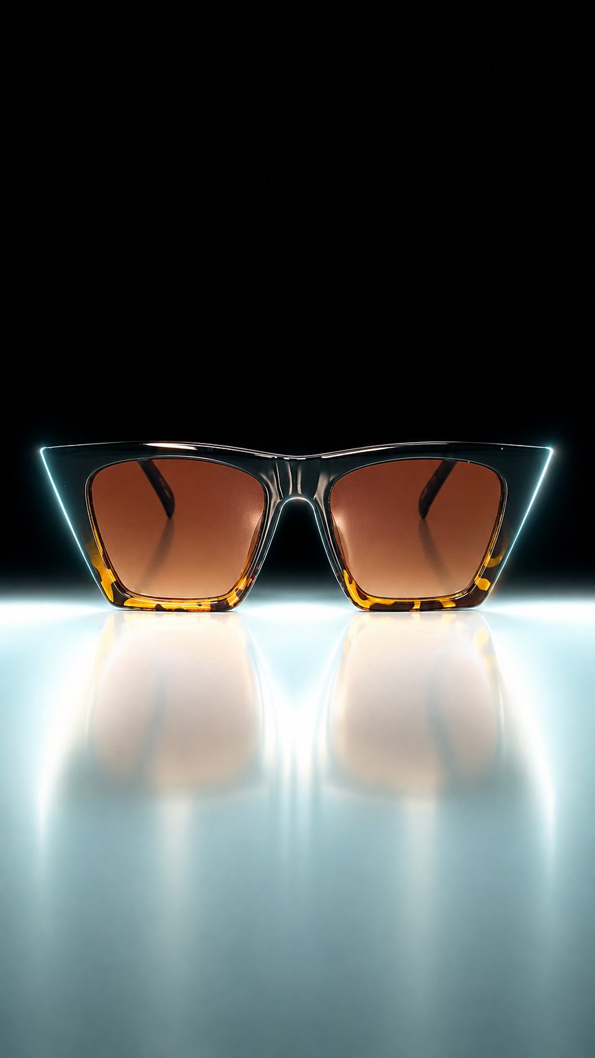 AI product shot of Square Sunglasses – Modern Minimalist Tortoise Shell Shades | Worth A Million
