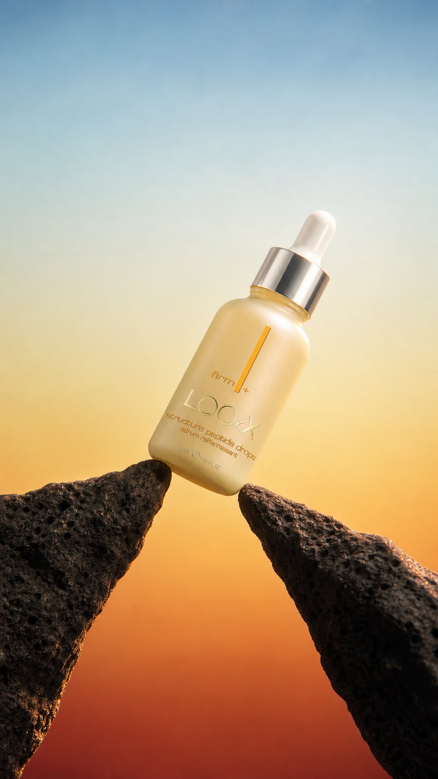 AI product shot of Firm+ Structure peptide drops 30 ml